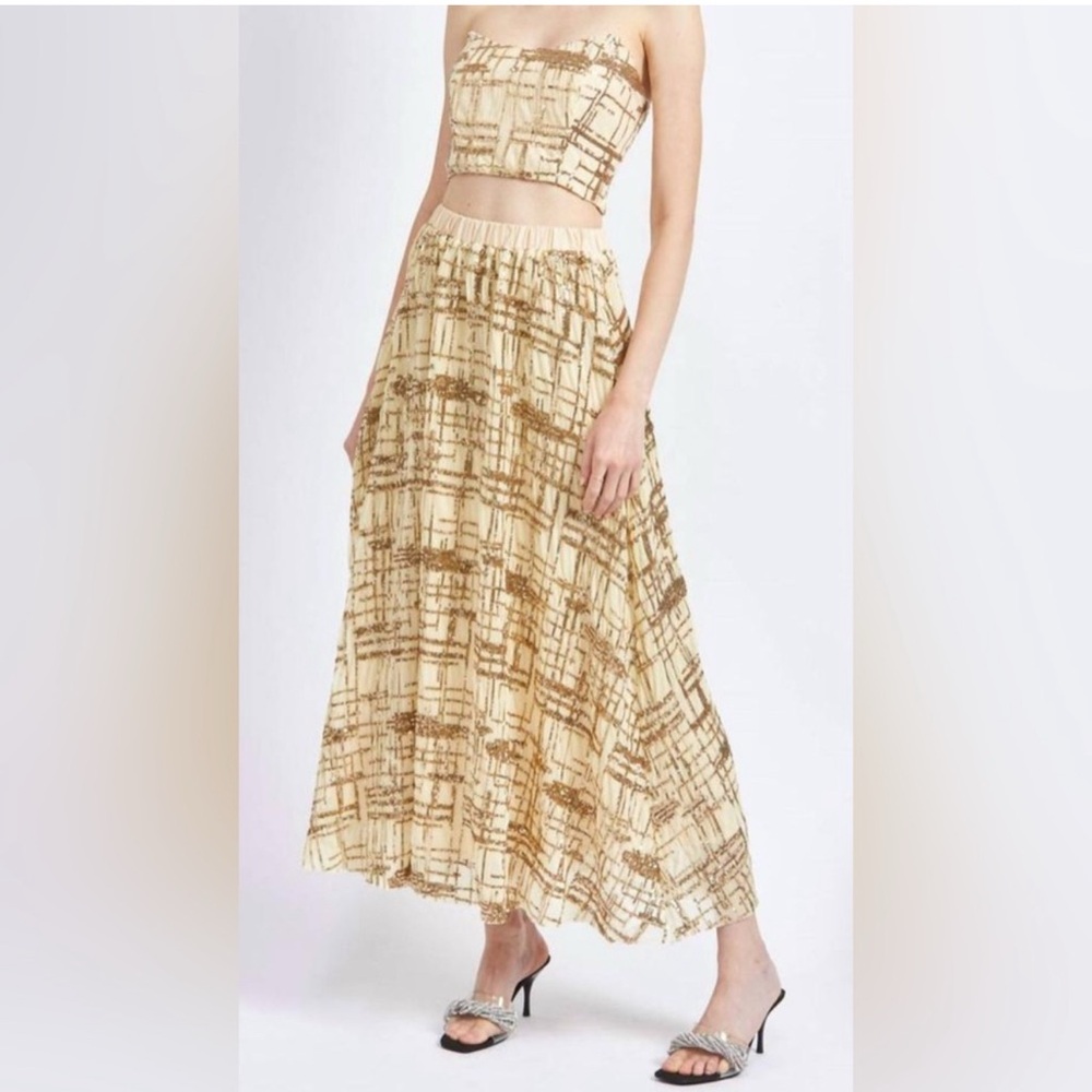 En Saison- Skirt and Top Sequined Set XS